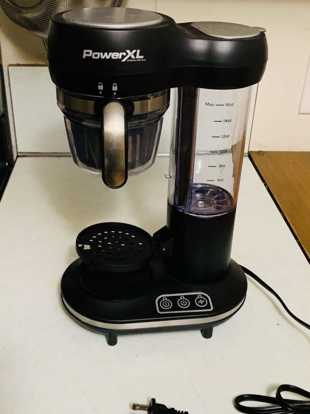 PowerXL Grind and Go Plus Coffee Maker, Automatic Single-Serve Coffee Maker 16oz